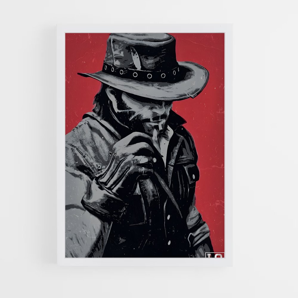 Poster Le Cowboy Mystérieux – affiche Red Dead Redemption (vue 3)